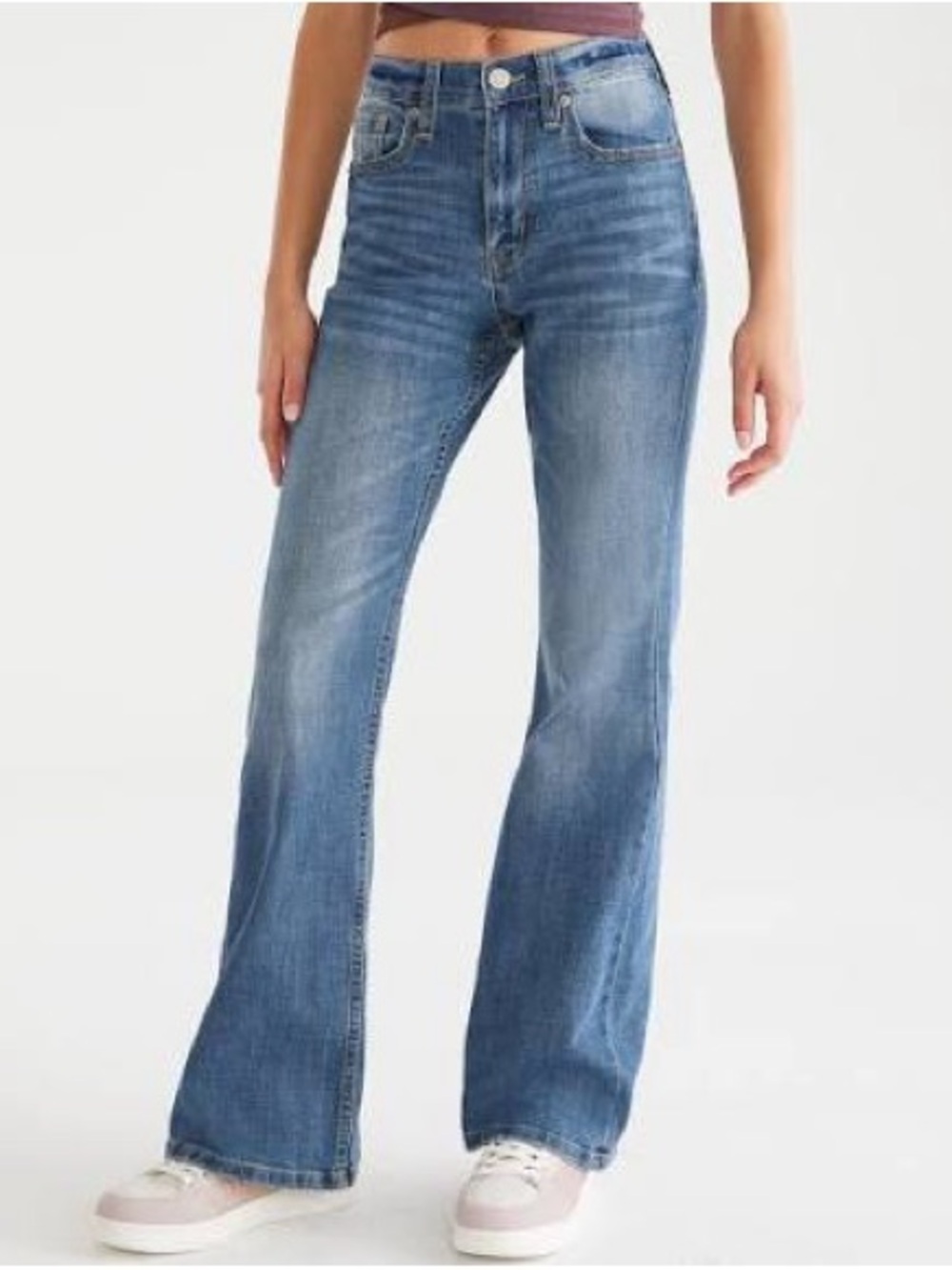 Aeropostale Blue High-Rise Flare Jeans - Women's